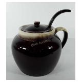 Pfaltzgraf brown drip bean pot tureen with lid