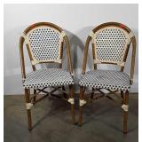 Adriano French Bistro chairs, metal frames with