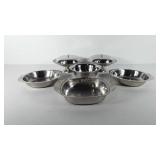 Stainless steel serving dishes, includes some