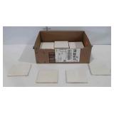 Box of white ceramic tile, 4 1/4" × 4 1/4",