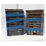 Two Racco hardware organizers and contents, 12" ×