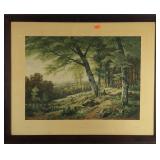 "Am Waldesrand" early framed print, 43x35