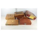 Six cigar boxes empty