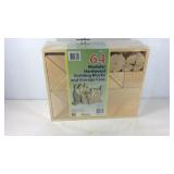 Wood building blocks factory wrapped 64 pieces