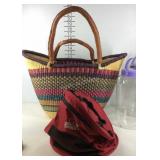 Decor storage basket with yarn drum and three