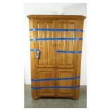 Maple corner cabinet, open sides, 6