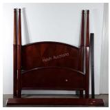 Four poster queen size bed with sideboards,