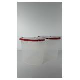 Two food storage containers by Rubbermaid