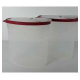 Two food storage containers by Rubbermaid