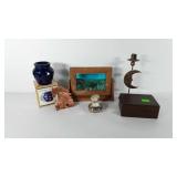 Home decor, includes wooden jewelry /trinket box,