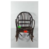 Twig doll sized rocking chair, 7" x 11"
