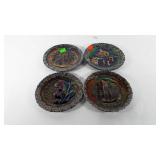 Four carnival glass collector