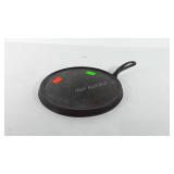 Round cast iron plate, marked Erie, 9.5"