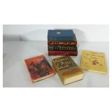 Books, titles as shown, 7 total