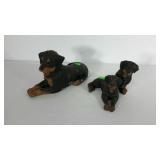 Resin Rottweiler decor, 2, could use a little