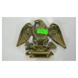 Brass eagle decor, holes for mounting, 5 1/2"