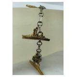 WW2 U.S. Navy charm bracelet 6.5in
