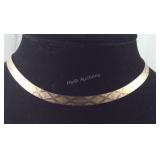 Sterling silver herringbone necklace 14in