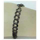 Sterling silver double link bracelet