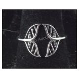 Size 8 Sterling silver whale tail ring