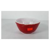 Red pyrex mixing bowl, 7"
