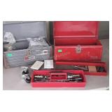 Two Tool Boxes with Contents. Wrenches, drill