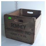 Romney Orchards Apple Crate, one side board split