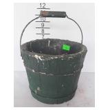 Primitive Wooden Paint Bucket