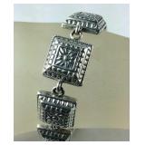 Premier design jewelry, silvertone faux blue cats