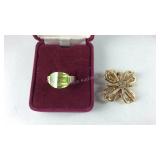 Premier design jewelry, goldtone ring size 7 with