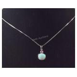 18 inch sterling chain with lab created milky