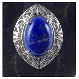 Size 8 lapis lazuli platinum bond 12.5 CT