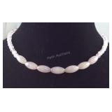 154 CT Galilea rose quartz Beaded 18 - 20 inch