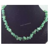 260 ct green aventurine chip 34 inch necklace