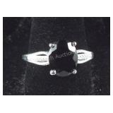 Size 9 sterling 2.75 carat Australian Black
