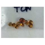 Lot of 9 Round Citrine Gemstones 1.5 TCW