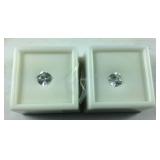 Lot of 2 White Yag Gemstones 8mm X 8mm 2.75ct