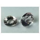 Lot of 2 Pale Pink Gemstones -
