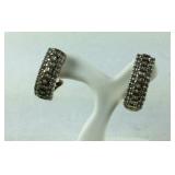 Gold Over Sterling Silver Diamond Earrings