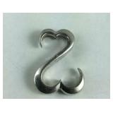 Sterling Silver Open Heart Pendant