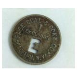 Page Coal & Coke Co. Token Pageton, WV