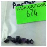 Lot of 9 Round Amethyst 2.39 TCW