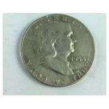 1954 D Franklin  Half Dollar