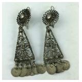 Sterling Silver Vintage Ornate Silver Dangle