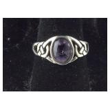 Sterling Silver Amethyst Ring, 4.1 grams, size