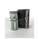 Wedgwood teal dip spill vase, 6 7/8" tall, with