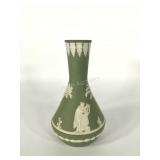 Wedgwood sage vase, 7 3/4" x 4 1/4" x