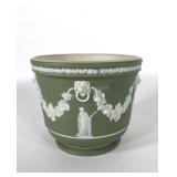 Wedgwood sage dip flower pot, 5 3/4" x 5 1/2", W,