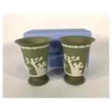 Wedgwood two spill vases, 5 1/4" tall x 4"