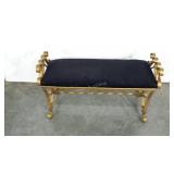 Bench seat, 14 x 37, metal base with upholstered